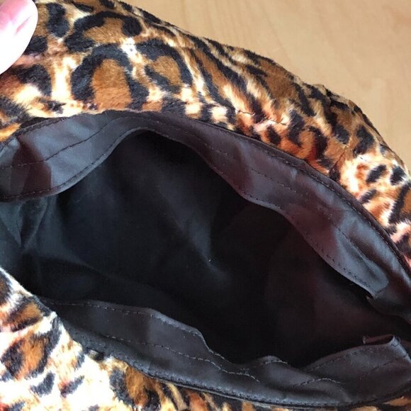 Vintage Animal Print Velour Pork Pie Hat - Mob Wife - Picture 2 of 4